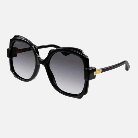 NEW GUCCI WOMEN OVERSIZED BLACK SUNGLASSES GUCCI - Picture 1 of 5
